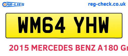 WM64YHW are the vehicle registration plates.