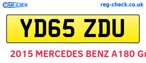 YD65ZDU are the vehicle registration plates.
