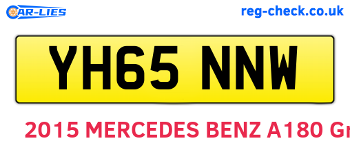 YH65NNW are the vehicle registration plates.
