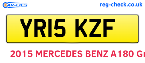 YR15KZF are the vehicle registration plates.