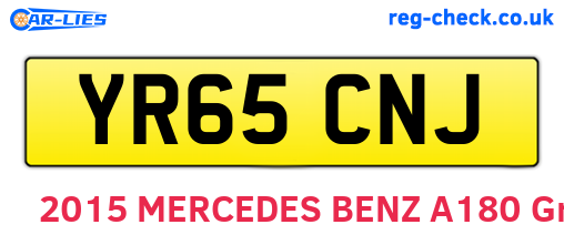 YR65CNJ are the vehicle registration plates.