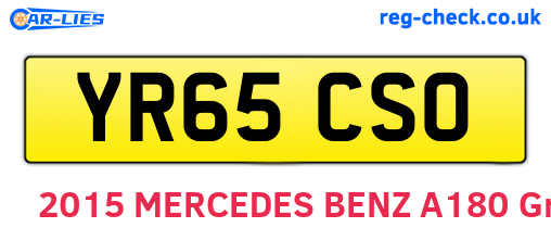 YR65CSO are the vehicle registration plates.