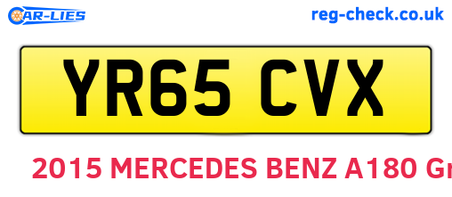 YR65CVX are the vehicle registration plates.