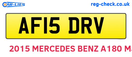 AF15DRV are the vehicle registration plates.