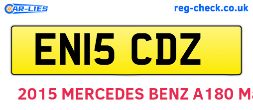 EN15CDZ are the vehicle registration plates.