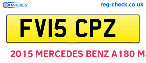 FV15CPZ are the vehicle registration plates.
