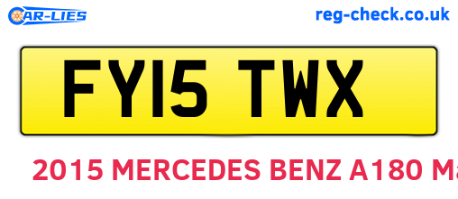 FY15TWX are the vehicle registration plates.
