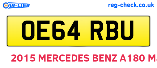 OE64RBU are the vehicle registration plates.