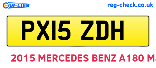 PX15ZDH are the vehicle registration plates.