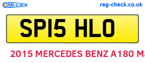 SP15HLO are the vehicle registration plates.