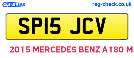 SP15JCV are the vehicle registration plates.
