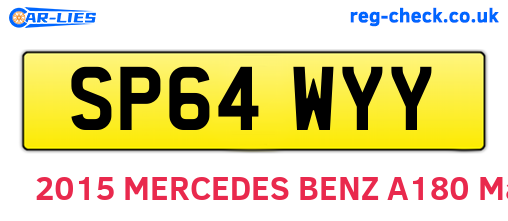 SP64WYY are the vehicle registration plates.