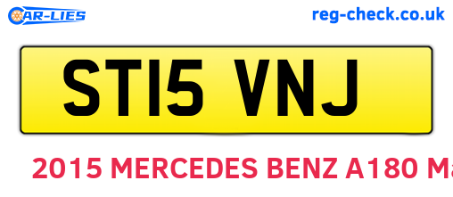 ST15VNJ are the vehicle registration plates.