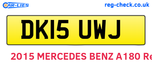 DK15UWJ are the vehicle registration plates.