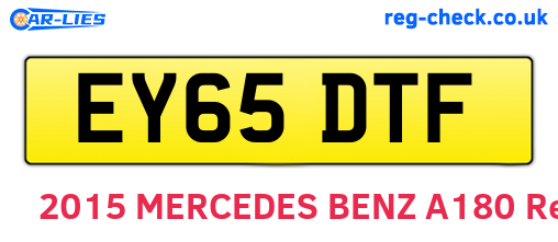 EY65DTF are the vehicle registration plates.
