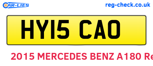 HY15CAO are the vehicle registration plates.