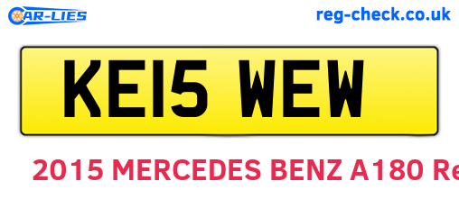 KE15WEW are the vehicle registration plates.