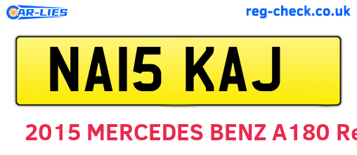 NA15KAJ are the vehicle registration plates.