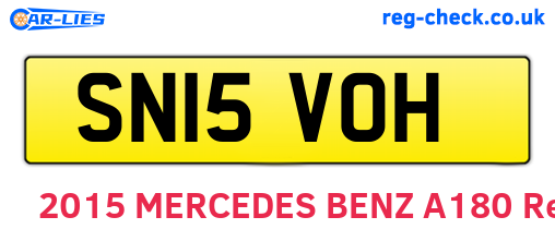 SN15VOH are the vehicle registration plates.