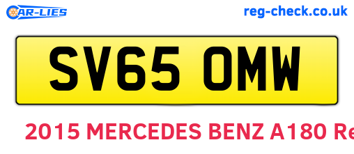 SV65OMW are the vehicle registration plates.