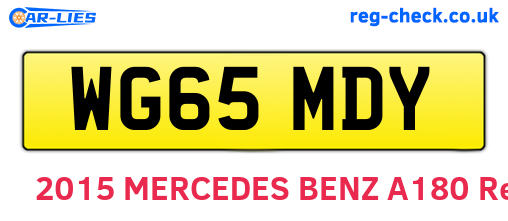 WG65MDY are the vehicle registration plates.