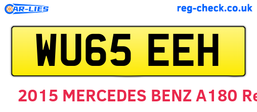 WU65EEH are the vehicle registration plates.