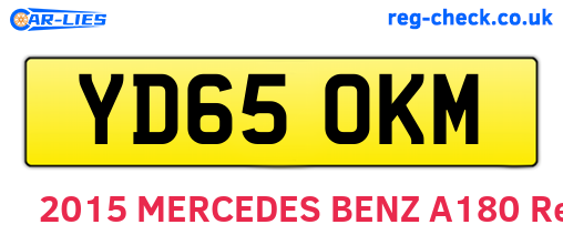 YD65OKM are the vehicle registration plates.