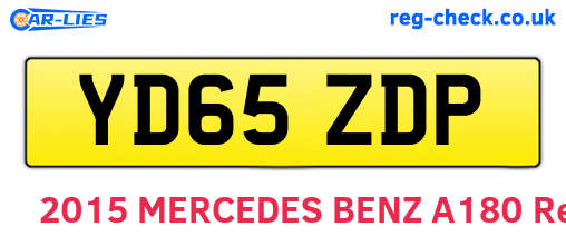 YD65ZDP are the vehicle registration plates.
