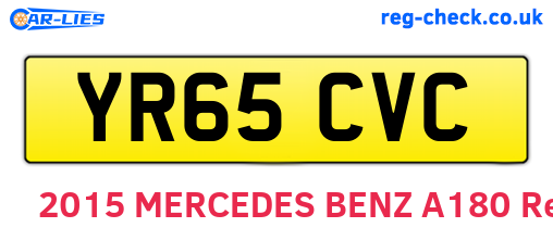 YR65CVC are the vehicle registration plates.