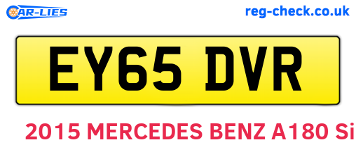 EY65DVR are the vehicle registration plates.