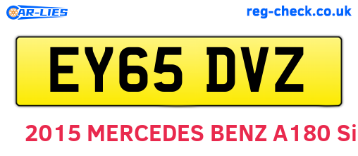 EY65DVZ are the vehicle registration plates.