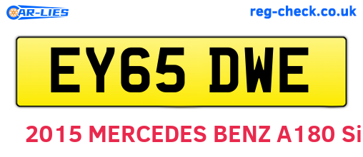 EY65DWE are the vehicle registration plates.