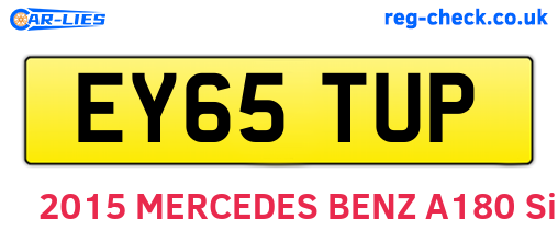 EY65TUP are the vehicle registration plates.