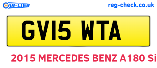 GV15WTA are the vehicle registration plates.