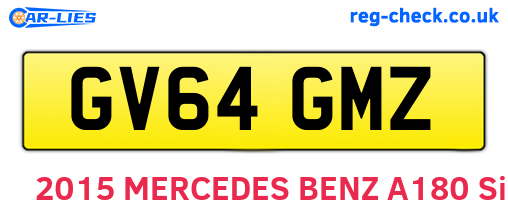 GV64GMZ are the vehicle registration plates.