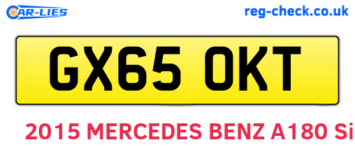 GX65OKT are the vehicle registration plates.