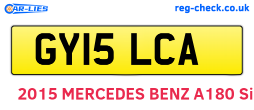 GY15LCA are the vehicle registration plates.