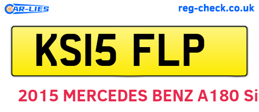 KS15FLP are the vehicle registration plates.