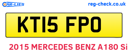 KT15FPO are the vehicle registration plates.
