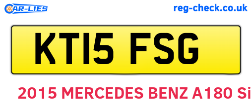 KT15FSG are the vehicle registration plates.