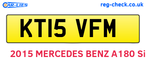 KT15VFM are the vehicle registration plates.