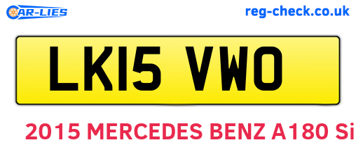 LK15VWO are the vehicle registration plates.