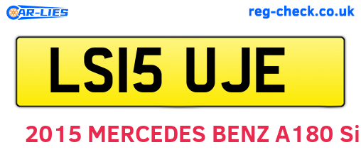 LS15UJE are the vehicle registration plates.
