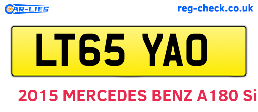 LT65YAO are the vehicle registration plates.