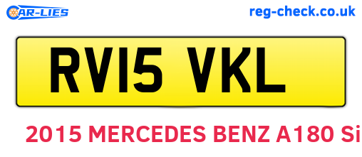 RV15VKL are the vehicle registration plates.