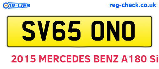 SV65ONO are the vehicle registration plates.