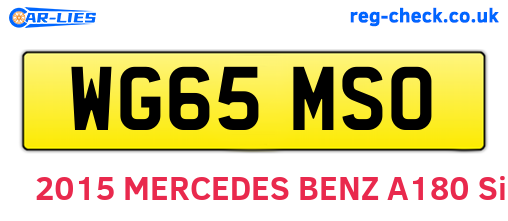 WG65MSO are the vehicle registration plates.