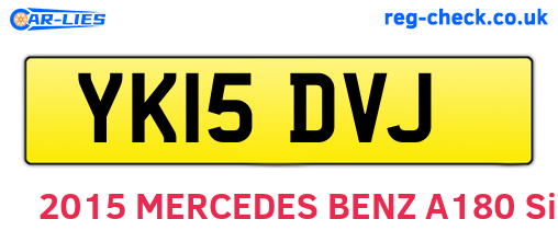 YK15DVJ are the vehicle registration plates.