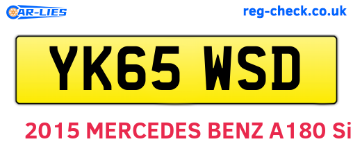 YK65WSD are the vehicle registration plates.