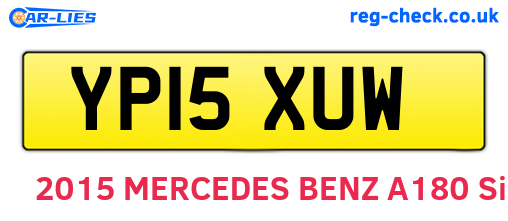 YP15XUW are the vehicle registration plates.